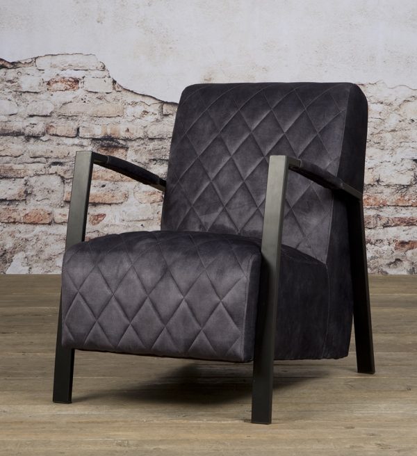 Tower Living fauteuil Villa met arm antraciet