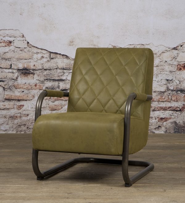 Tower Living fauteuil Civo met arm groen