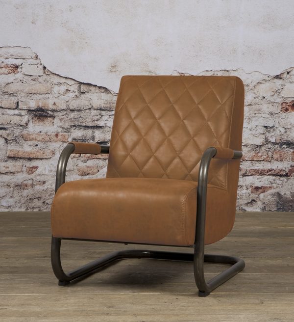 Tower Living fauteuil Civo met arm cognac