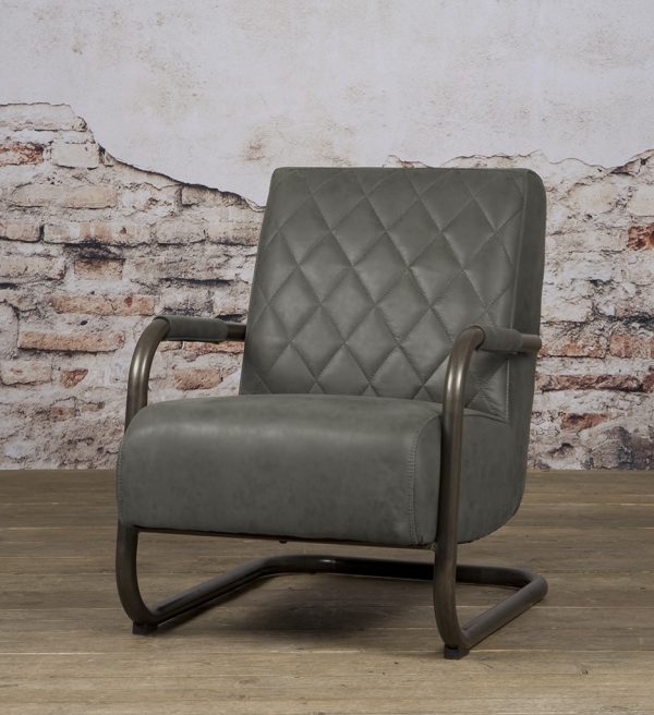 Tower Living fauteuil Civo met arm antraciet