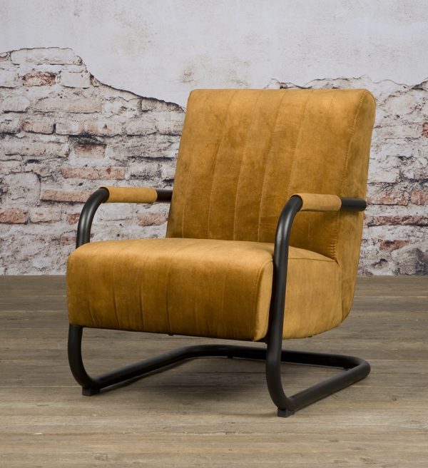Tower Living fauteuil Riva met arm geel