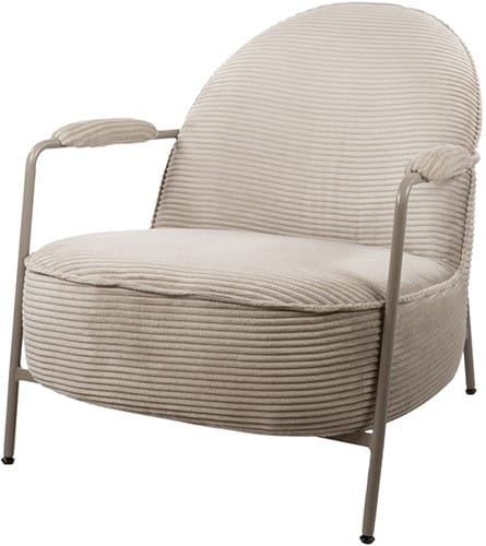 Nijwie MySons Elton fauteuil - Sand Frame - Rib - Sand - Unique Collection