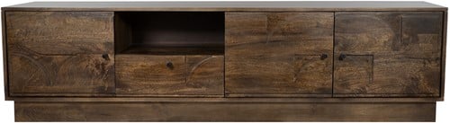 Nijwie MySons TV dressoir 190 met 3 deuren, 1 lade en 1 open vak, Mango Brown Walnut - Kaapstad Collection