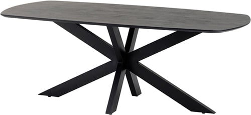 NijwieMySons eettafel deens ovaal 160x90x78 cm Acacia Black – Akagi Table Collection