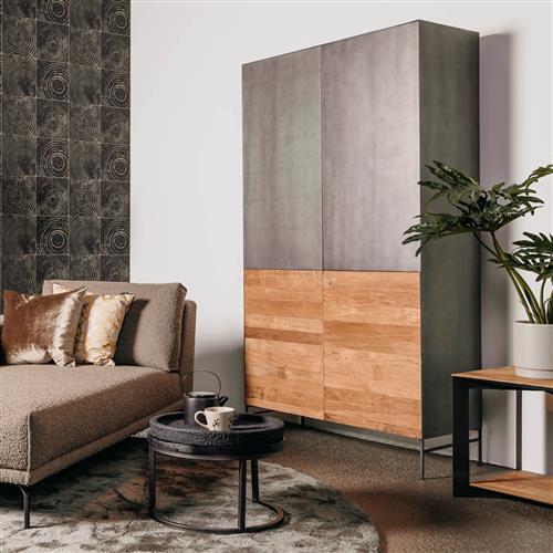 SHOWMODEL Tower Living opbergkast Pandora gerecycled teak 111x45x202 cm