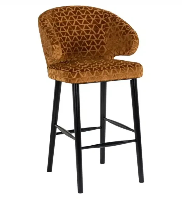 Richmond Interiors barstoel Indigo hoog goud