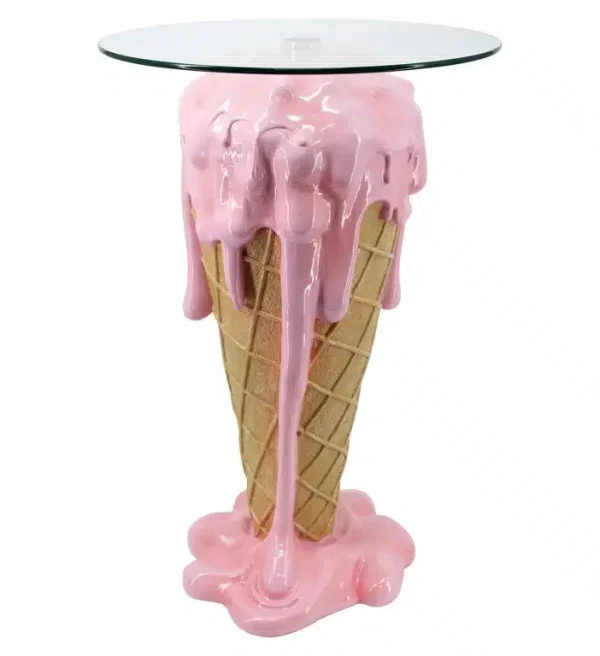 Richmond Interiors bijzettafel Ice 48x48x74 cm glas