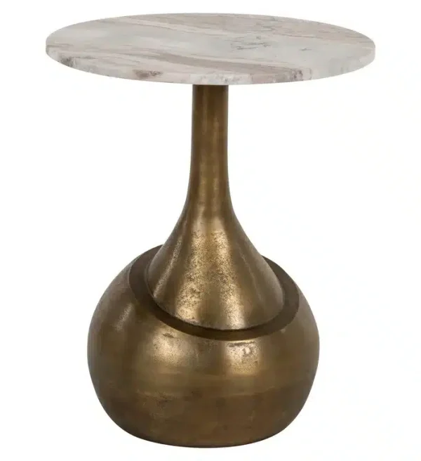 Richmond Interiors bijzettafel Sia 46,5x46,5x54,5 cm marmer