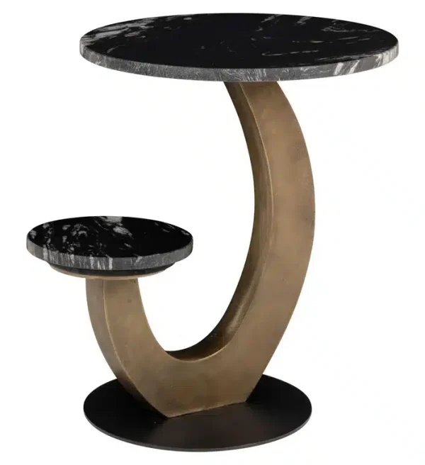 Richmond Interiors bijzettafel Tibby 58x50x57,5 cm marmer