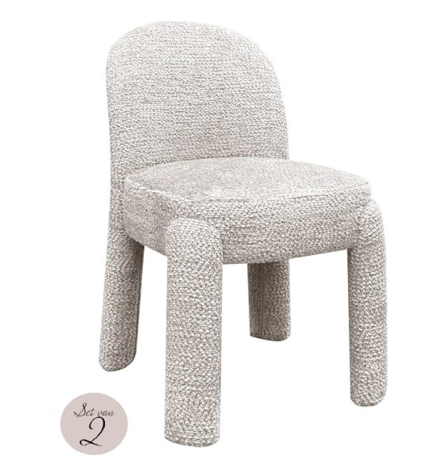 Richmond Interiors eetkamerstoel Brandi beige (set van 2)