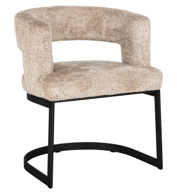 Richmond Interiors eetkamerstoel Ellis met arm beige