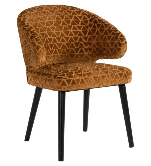Richmond Interiors eetkamerstoel Indigo  met arm goud