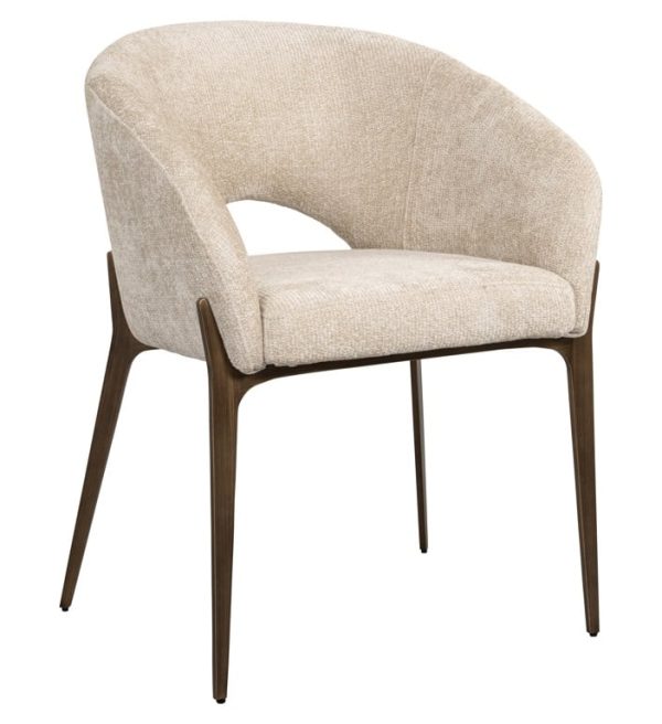 Richmond Interiors eetkamerstoel Kenzi creme