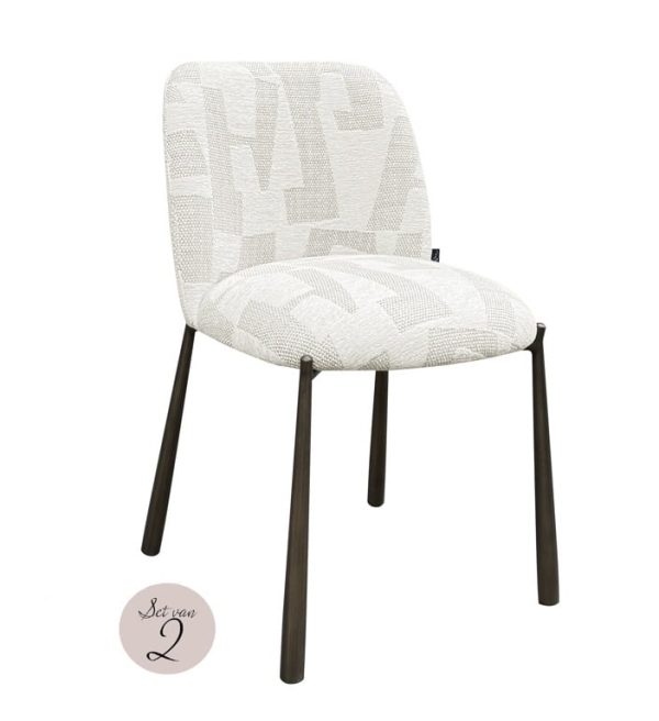 Richmond Interiors eetkamerstoel Lana beige (set van 2)