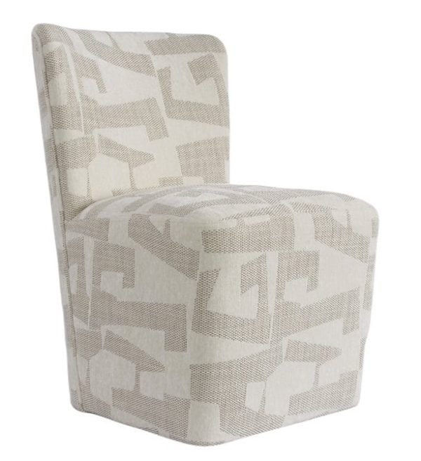 Richmond Interiors eetkamerstoel Lorain met wieltjes beige