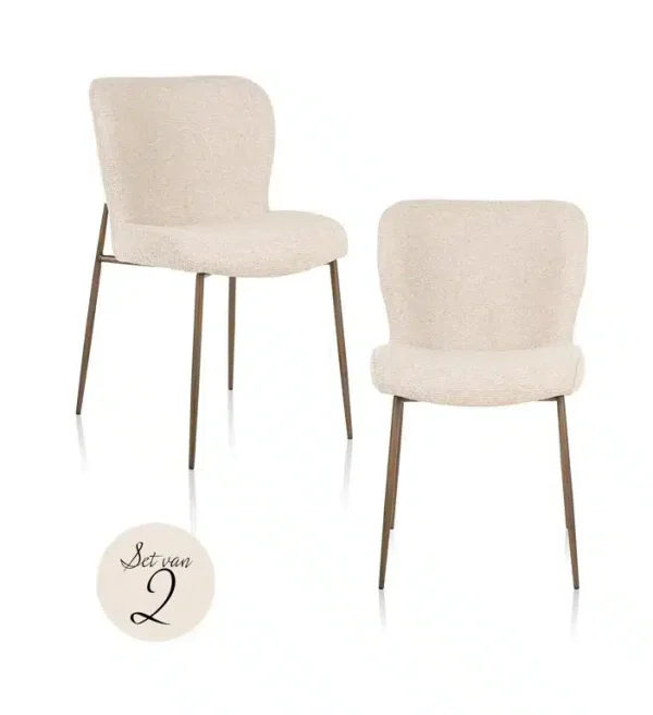 Richmond Interiors eetkamerstoel Odarby Biscotti (Set van 2)