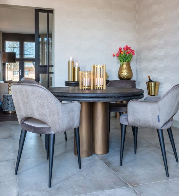 Richmond Interiors eettafel Macaron 130 cm rond eiken