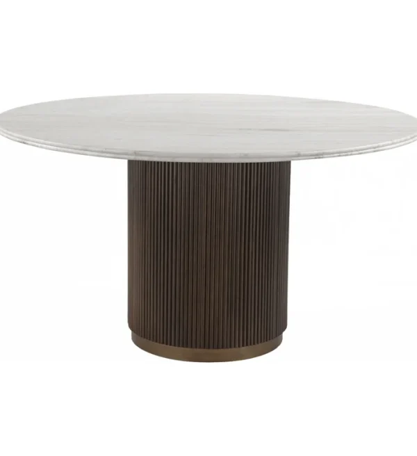 Richmond Interiors eettafel Mayfield 140 cm rond marmer