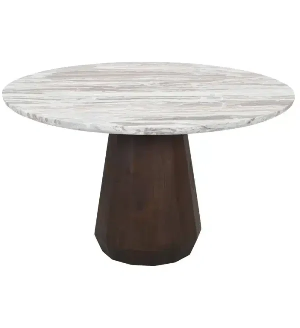 Richmond Interiors eettafel Oberoy 130x130x76 cm marmer