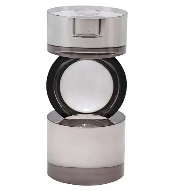 Richmond Interiors kandelaar 8x8x16,5 cm Jennyl klein grijs