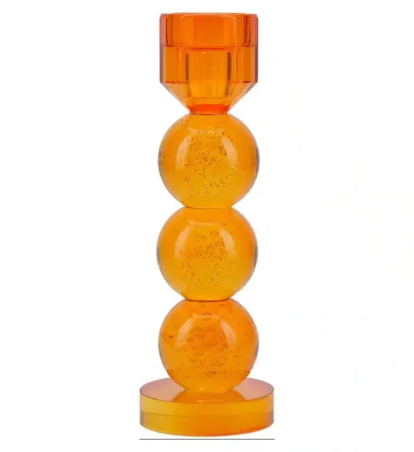 Richmond Interiors kandelaar 8x8x24 cm Raylan klein oranje