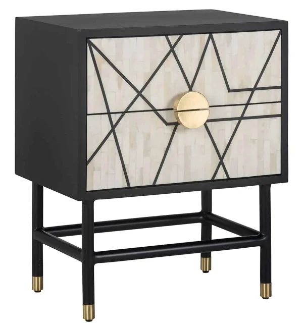 Richmond Interiors nachtkastje Novas 50x35x60 cm hout