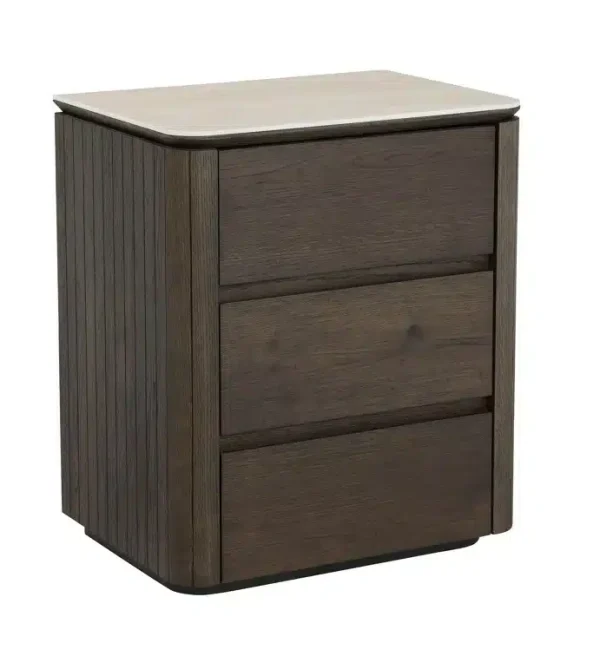 Richmond Interiors nachtkastje Ritz 55x40x65 cm travertin