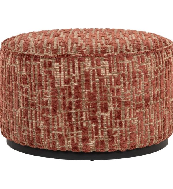 Richmond Interiors poef Lexie 70Ø rood