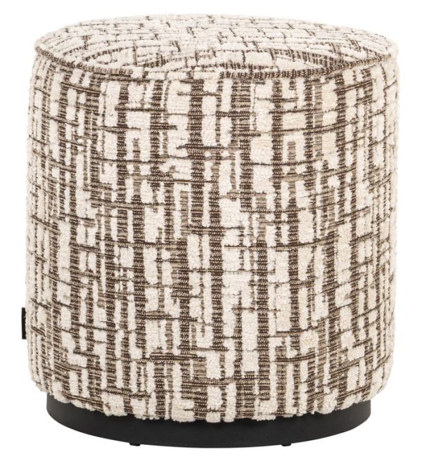 Richmond Interiors poef Lexie 45Ø creme