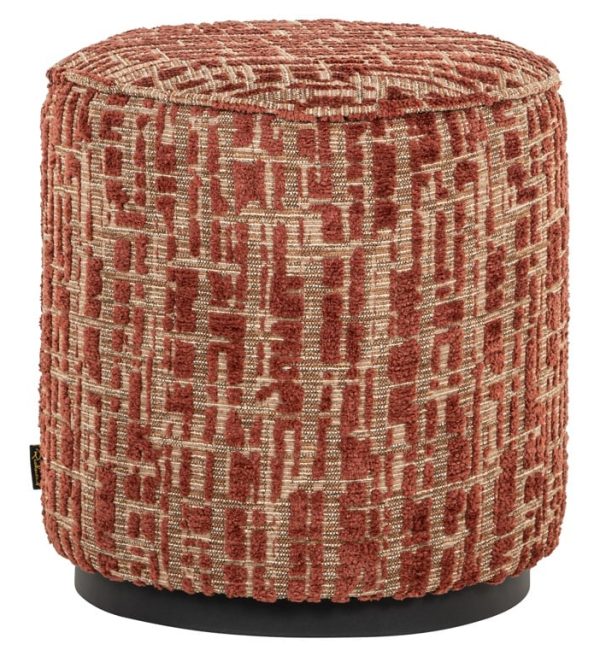 Richmond Interiors poef Lexie 45Ø rood