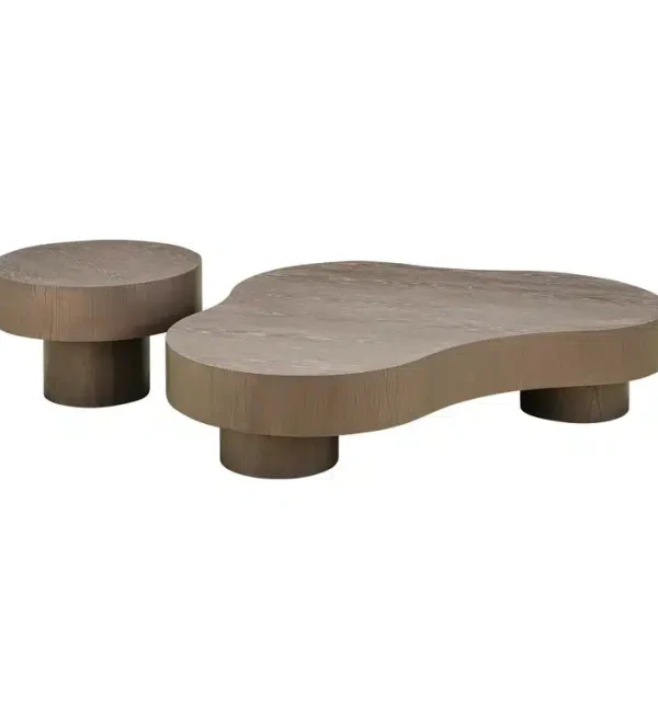 Richmond Interiors salontafel Bogor set van 2 brons eiken