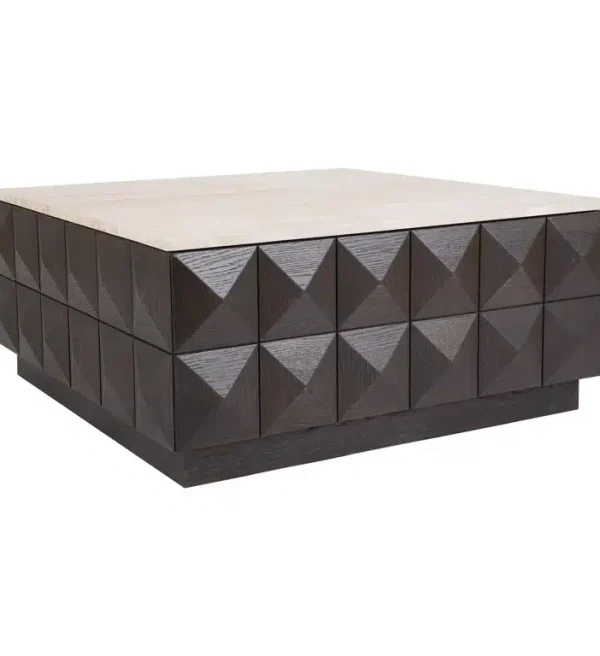 Richmond Interiors salontafel Claremont 90x90x40 cm eiken