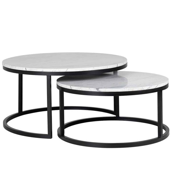 Richmond Interiors salontafel Lexington set van 2 marmer