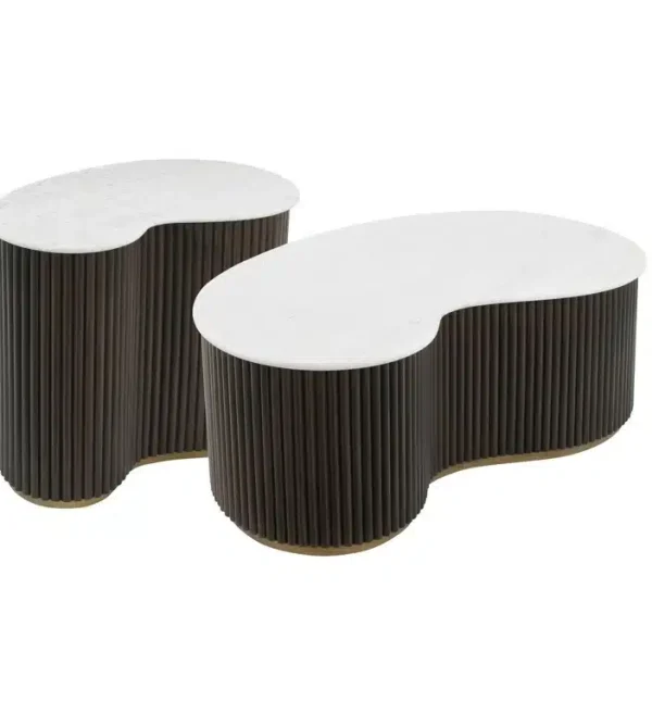 Richmond Interiors salontafel Mayfield set van 2 104x58x37 cm marmer