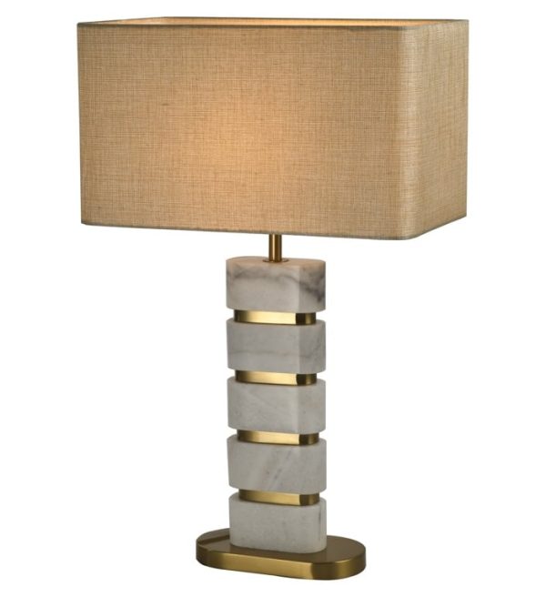 Richmond Interiors tafellamp 40x24x65 cm Lenore marmer