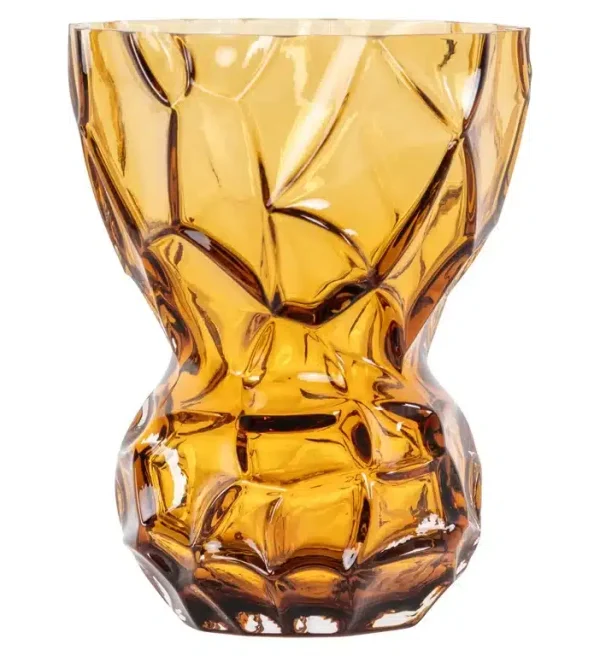 Richmond Interiors vaas 20x20x25 cm Mason klein glas amber