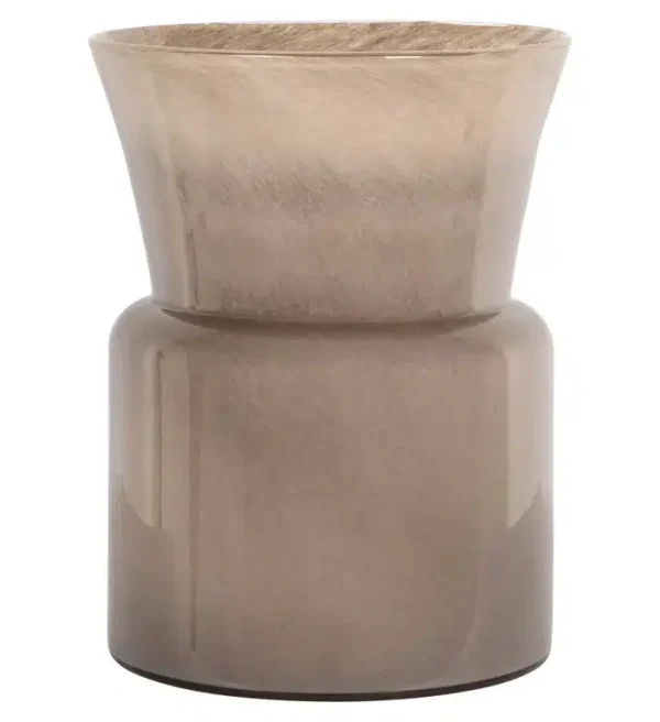 Richmond Interiors vaas 33x33x42 cm Milo glas taupe