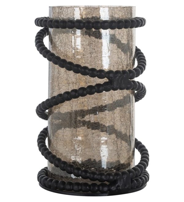 Richmond Interiors windlicht Ø20x31 cm Edison zwart