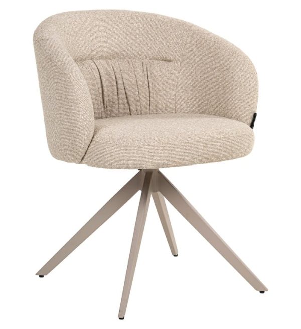 Richmond interiors eetkamerstoel Olivia draaibaar met arm biscotti