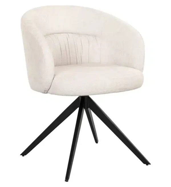 Richmond interiors eetkamerstoel Olivia draaibaar met arm ecru