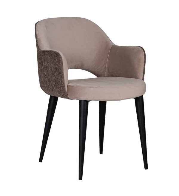 Richmond Interiors eetkamerstoel Giovanna met arm Khaki/Alaska stone