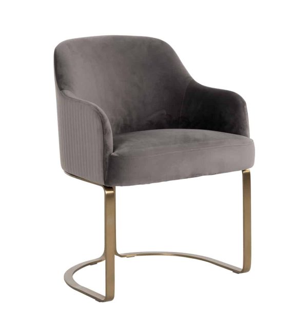 Richmond Interiors eetkamerstoel Hadley met arm grijs