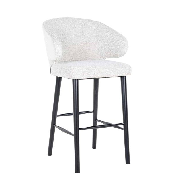 Richmond Interiors barstoel Indigo white bouclé
