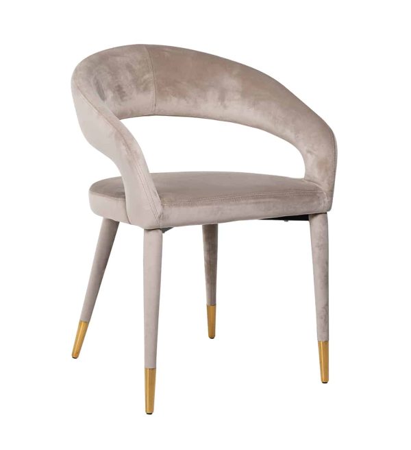 Richmond Interiors eetkamerstoel Gia met arm khaki