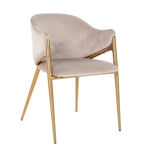 Richmond Interiors eetkamerstoel Gwen met arm khaki