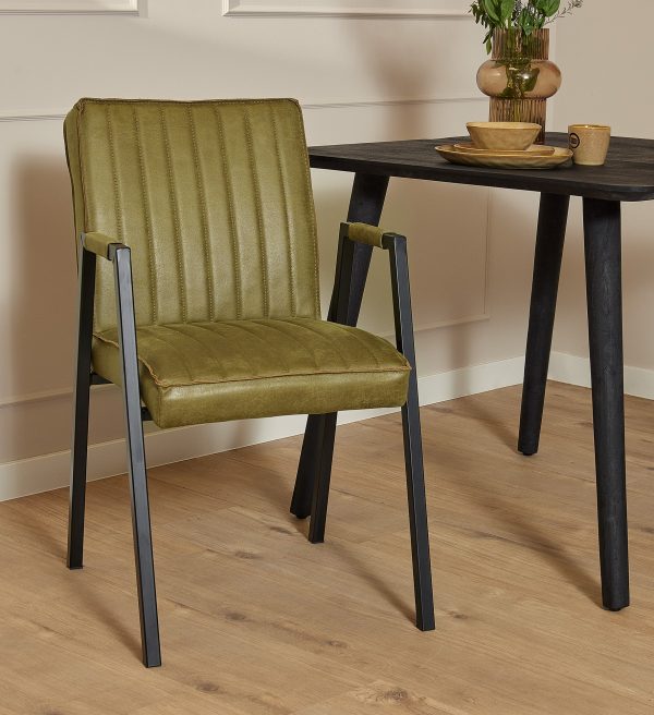 Starfurn Eetkamerstoel Tivoli Bull | Mosgroen | Met armleuning