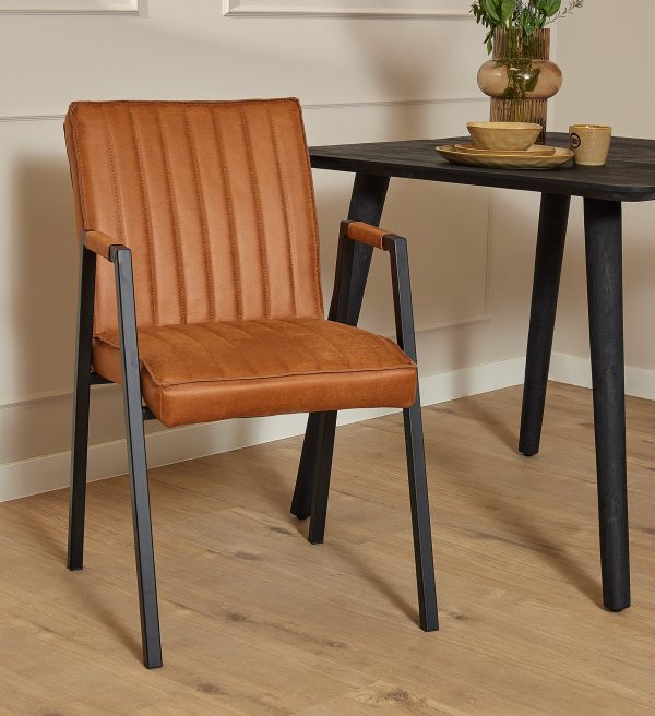 Starfurn Eetkamerstoel Tivoli Bull | Cognac | Met armleuning