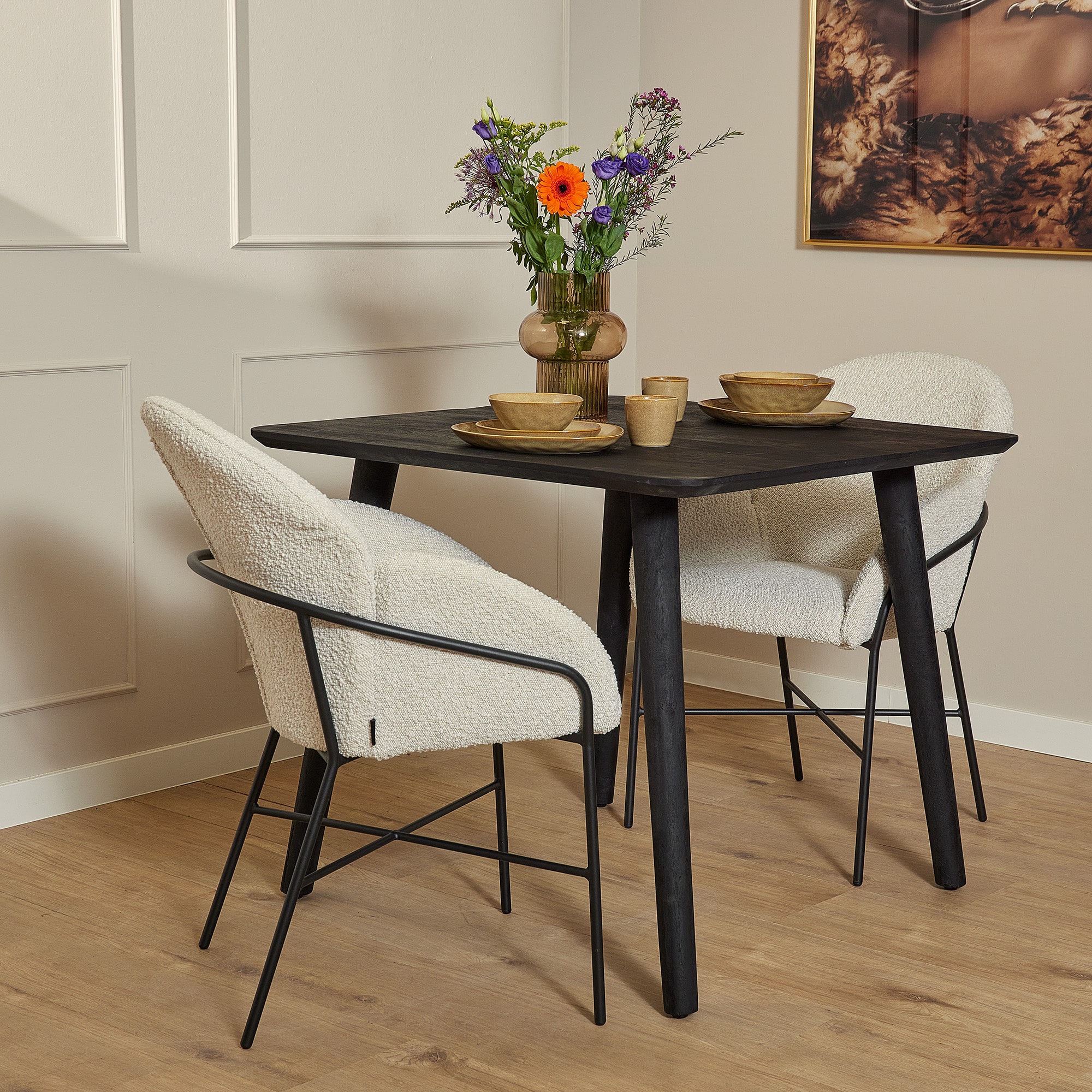 Starfurn Eettafel Omaha Black | 90 cm