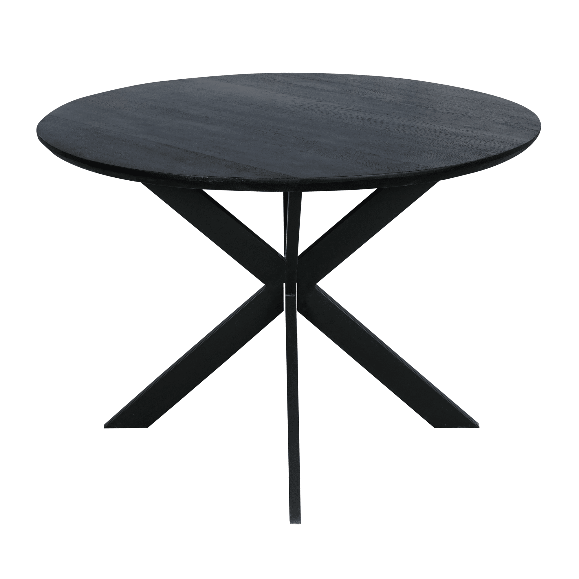 Starfurn Eiken eettafel Ferris | Rond 110 cm | Zwart