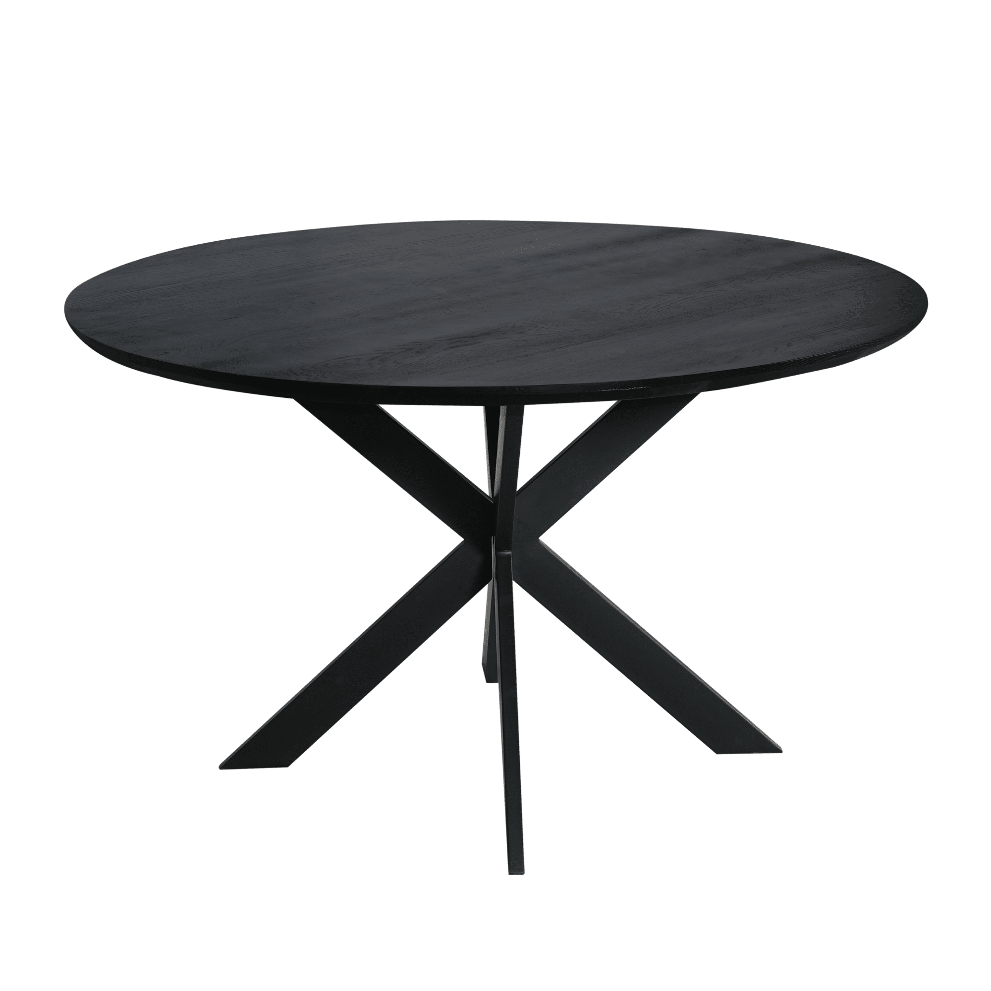 Starfurn Eiken eettafel Ferris | Rond 130 cm | Zwart